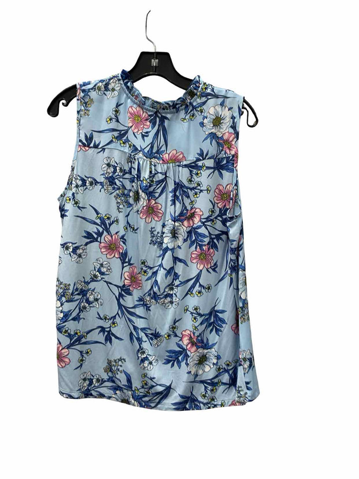 41 Hawthorn Size L Blue Floral Tank Top
