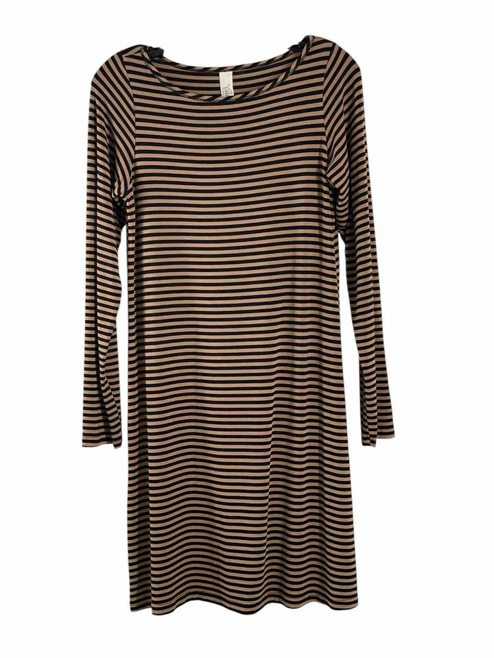 Yala Size S Brown Black Striped Dress