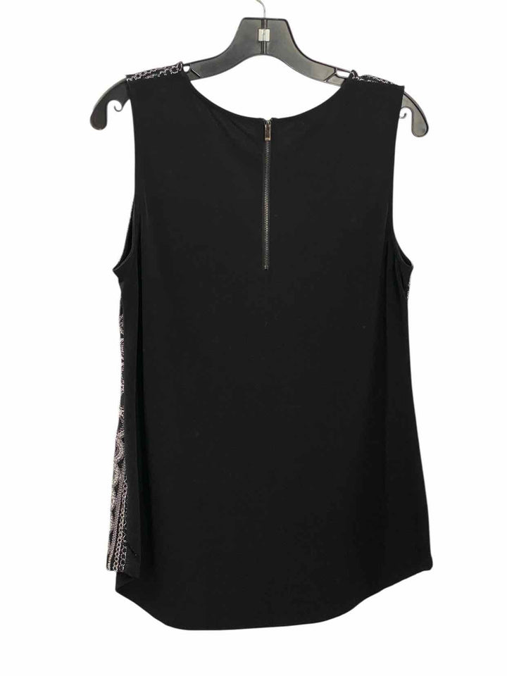 Alfani Size M Black White Embroidered Tank Top