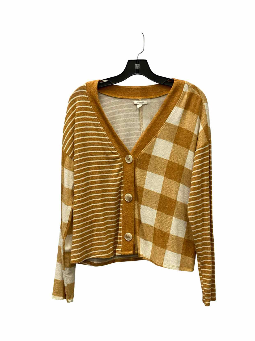 Maurices Size S Brown Checkered Sweater
