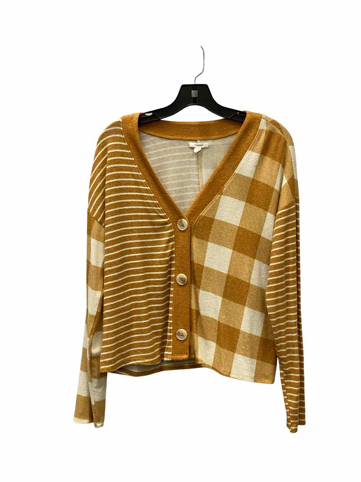 Maurices Size S Brown Checkered Sweater