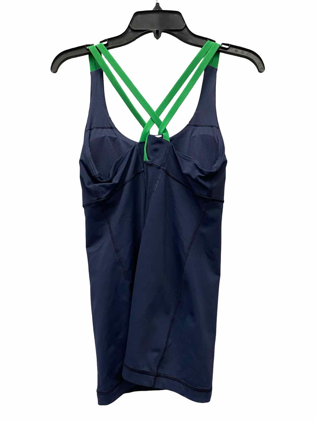 Lululemon Size M Navy Green Striped T-Shirt Swimsuit
