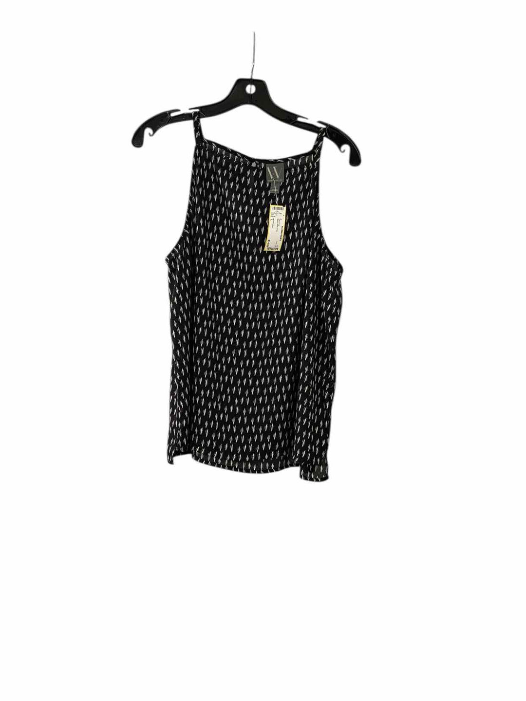 Worthington Size L Black White Print Tank Top