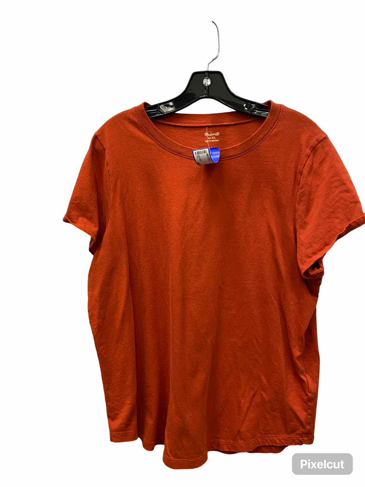 MadeWell Size XL Orange 100% cotton T-shirt