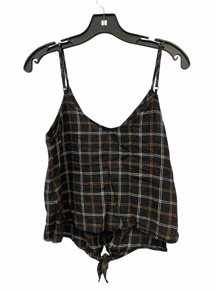 Abercrombie & Fitch Size M Black Plaid Tank Top