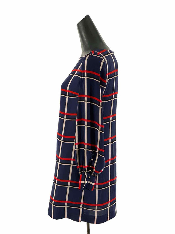 Banana Republic Size 2 Navy Red & White Lines Dress