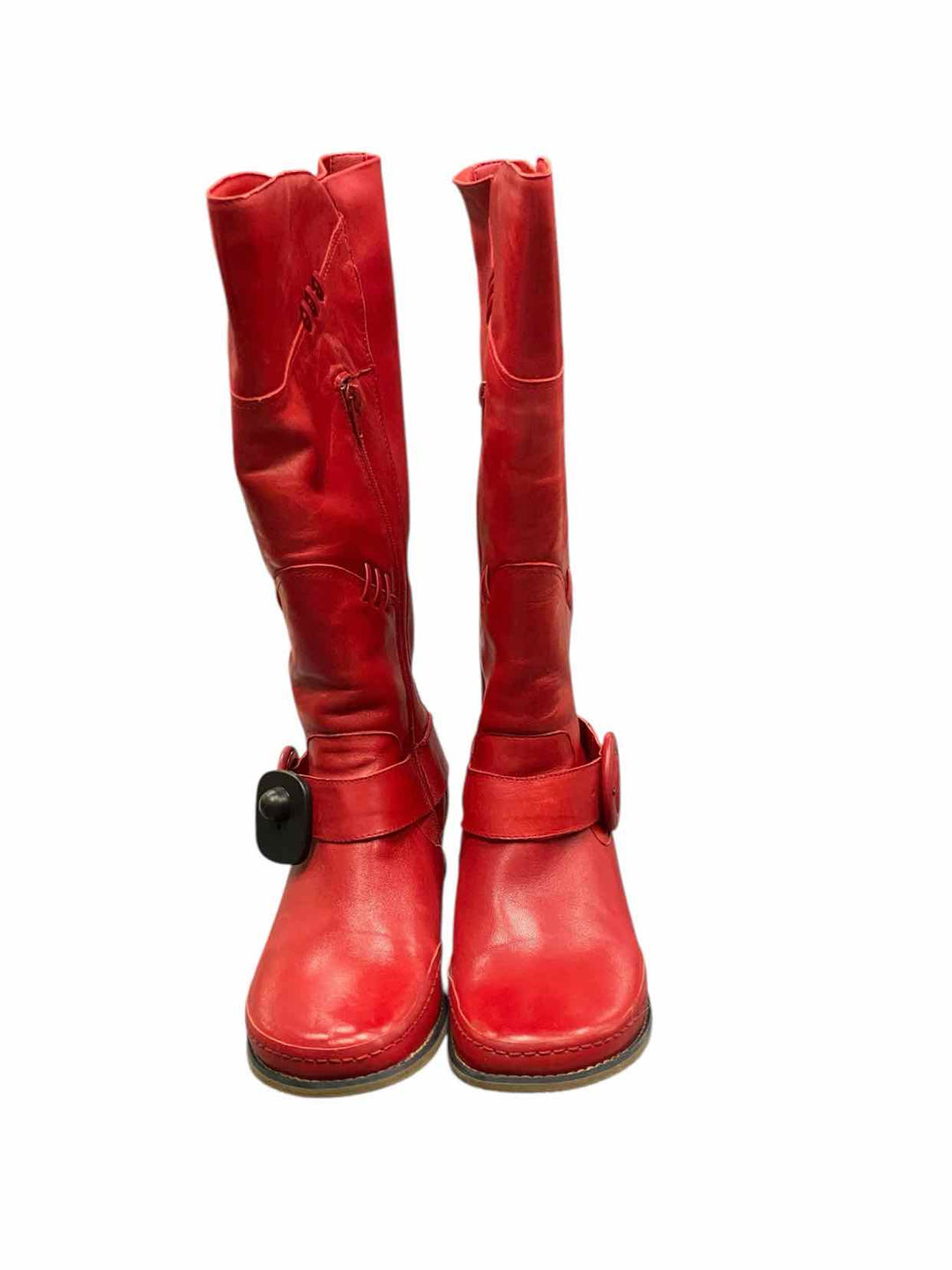 Miz Mooz Shoe Size 8.5 Red Leather Priya Boots(knee)