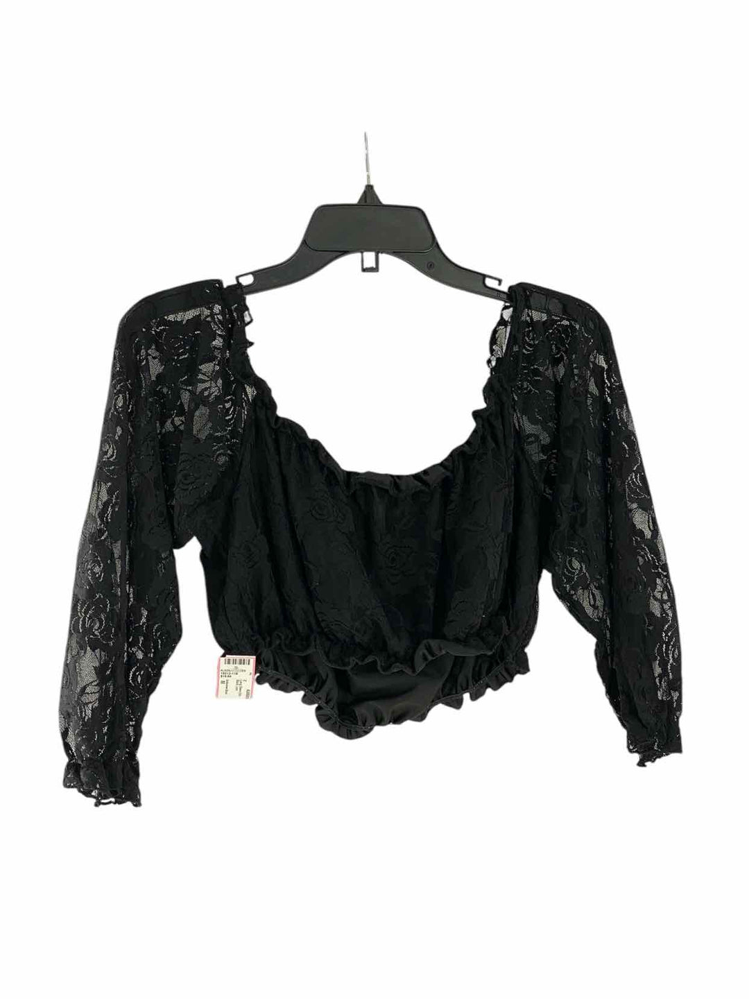 Unknown Brand Size M Black Lace Long Sleeve Shirts