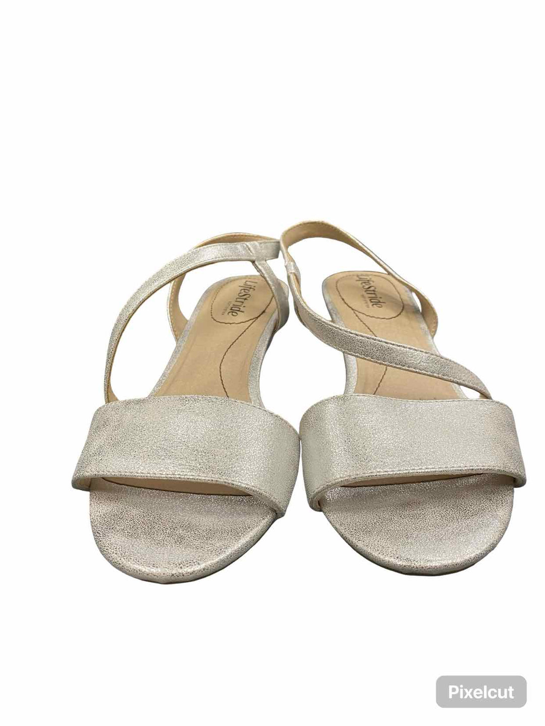 Lifestride Shoe Size 8.5 Silver Yasmine Wedge Sandals