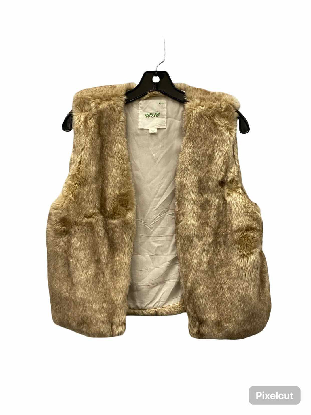 Aerie Size XS Brown Faux Fur Jacket