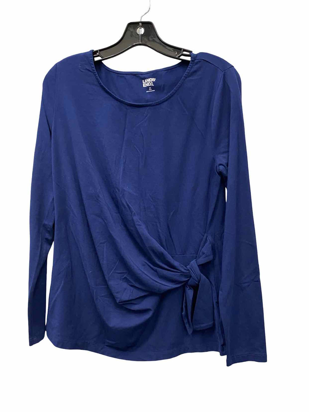 Lands End Size M Navy Blue Long Sleeve Shirts