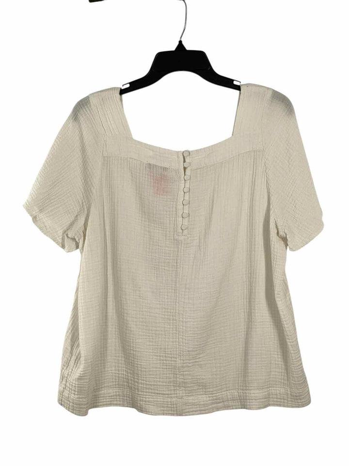 MadeWell Size L White Short Sleeve Shirts