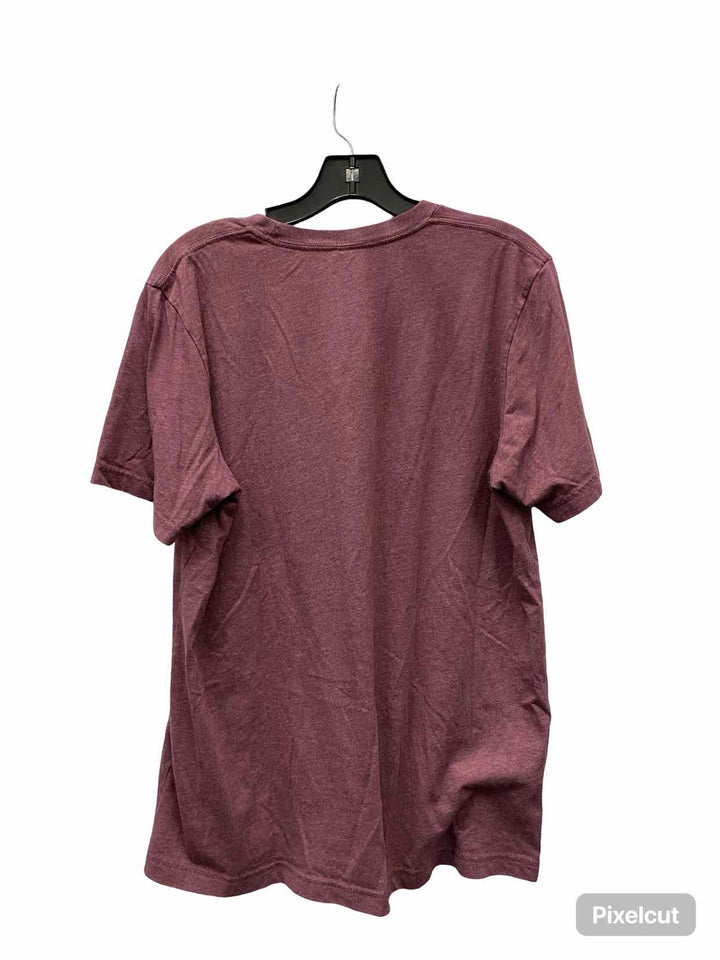 Bella + Canvas Size L Burgundy Print T-shirt