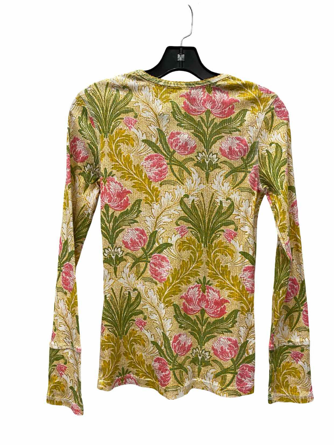 Sundance Size S Yellow Floral Long Sleeve Shirts