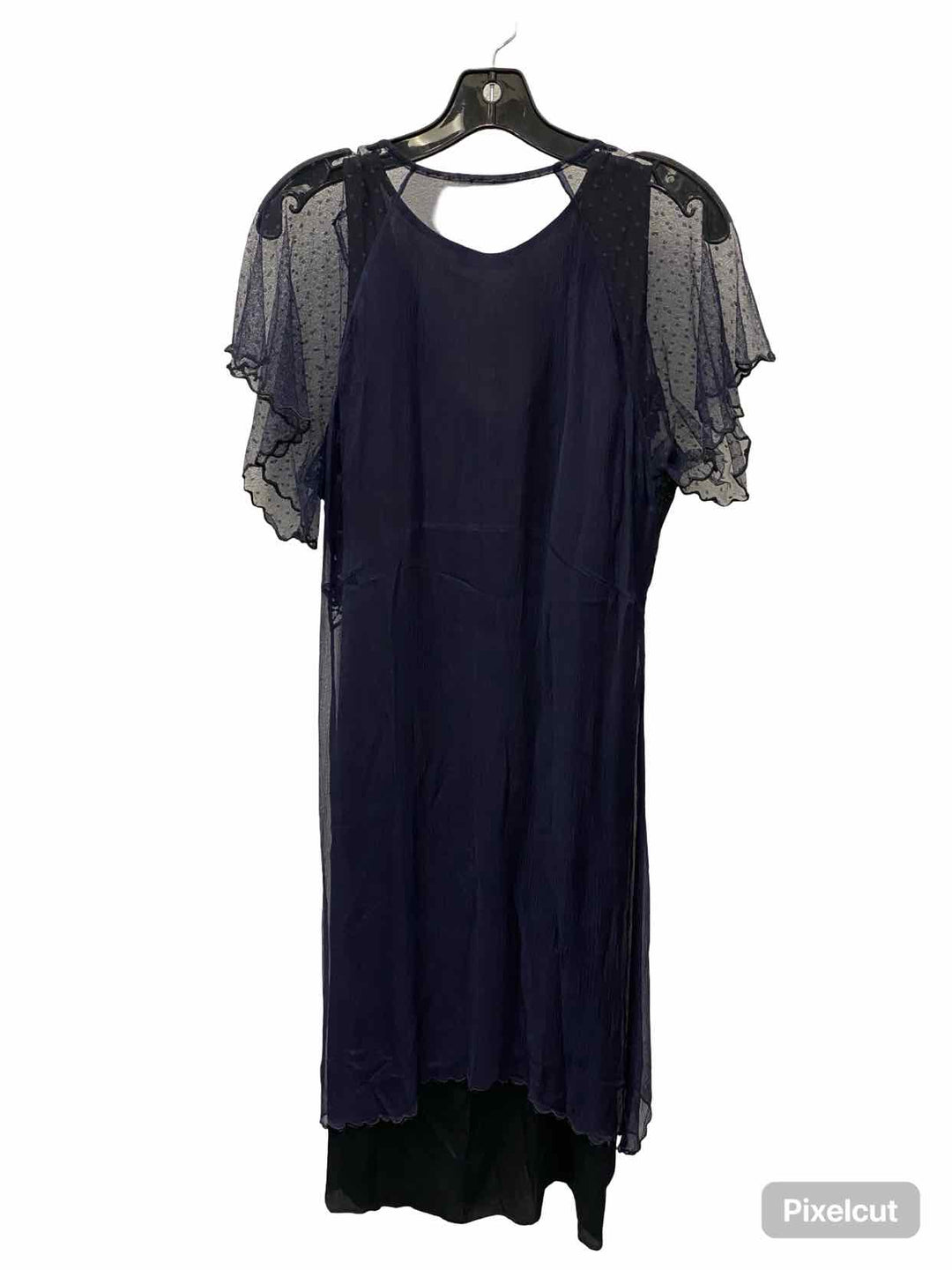Nataya Size M Blue Black Embroidered Dress