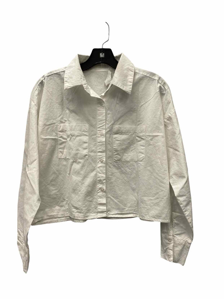 Isa & Ella Size M White Long Sleeve Shirts