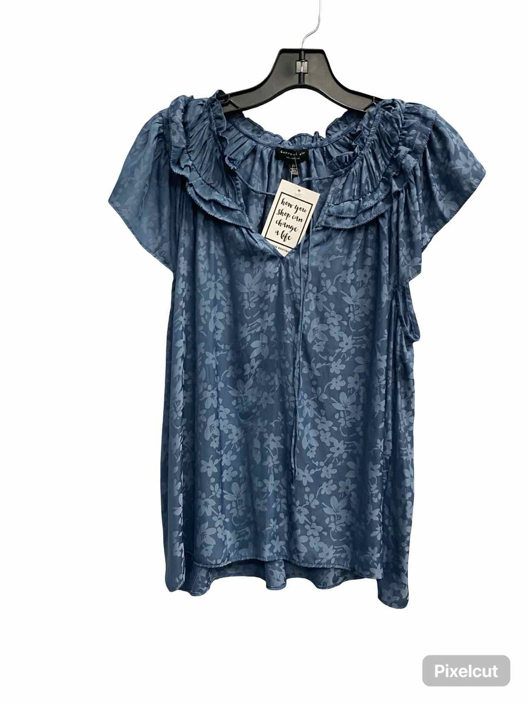 Current air Size XS Blue Floral Short Sleeve Shirts