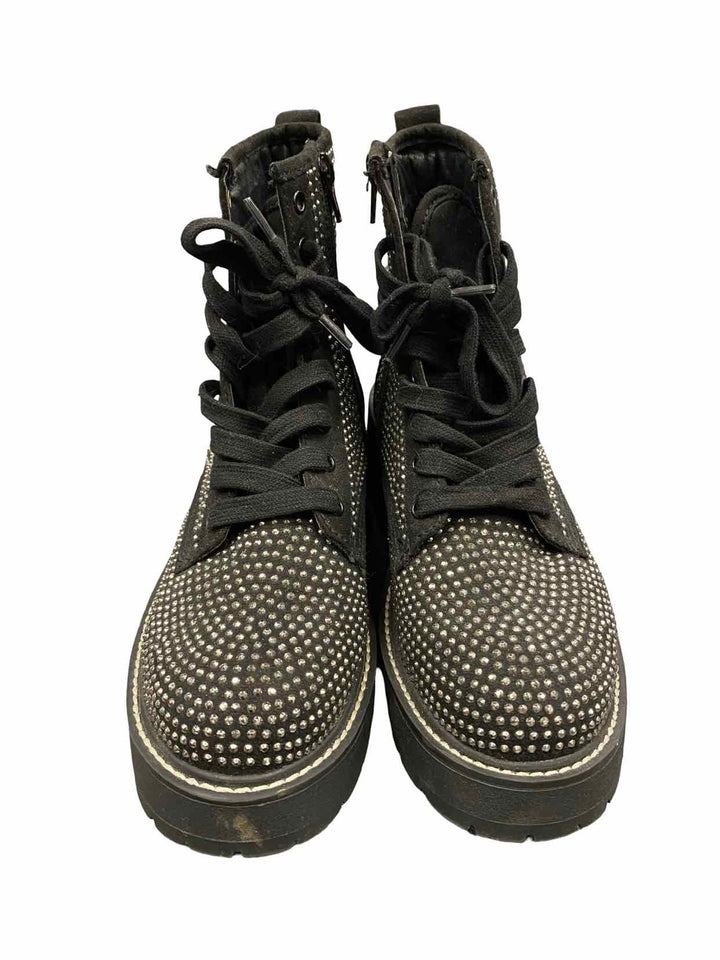Madden Girl Shoe Size 7 Black studded Kurrt Combat Boots(Ankle)