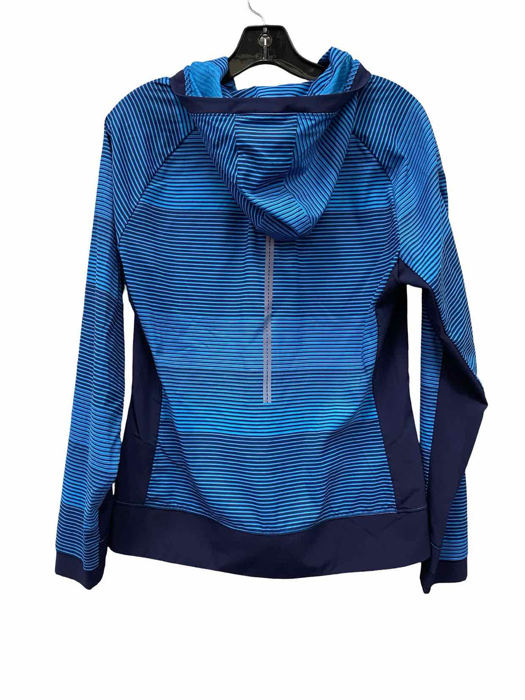 Brooks Size M Blue Striped Athletic Jacket