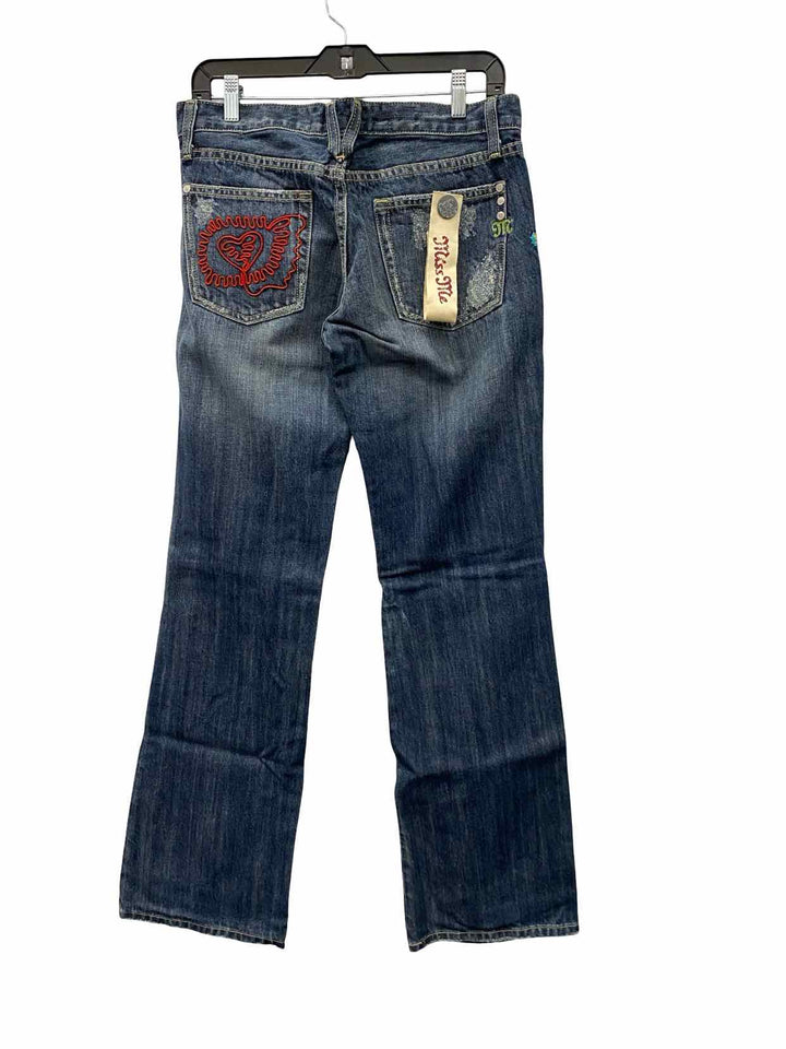 Miss Me Size 30 Blue Floral Cotton Jeans