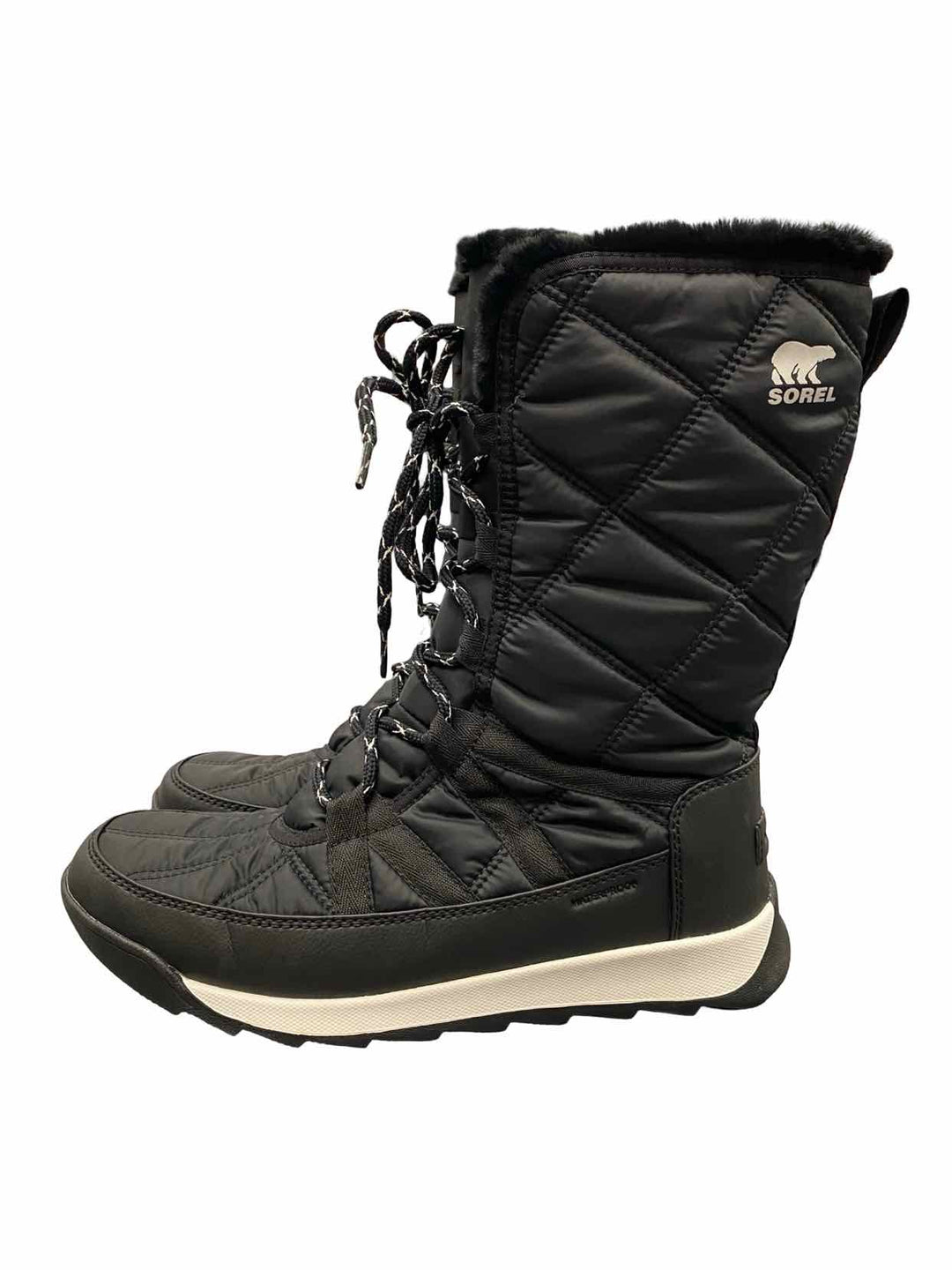 Sorel Shoe Size 9 Black Waterproof Whitney II Tall Lace Boots(knee)