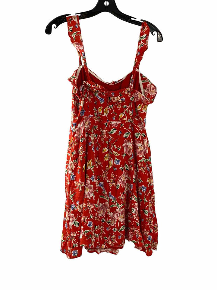 Altar'd State Size M Red Pink Floral Dress
