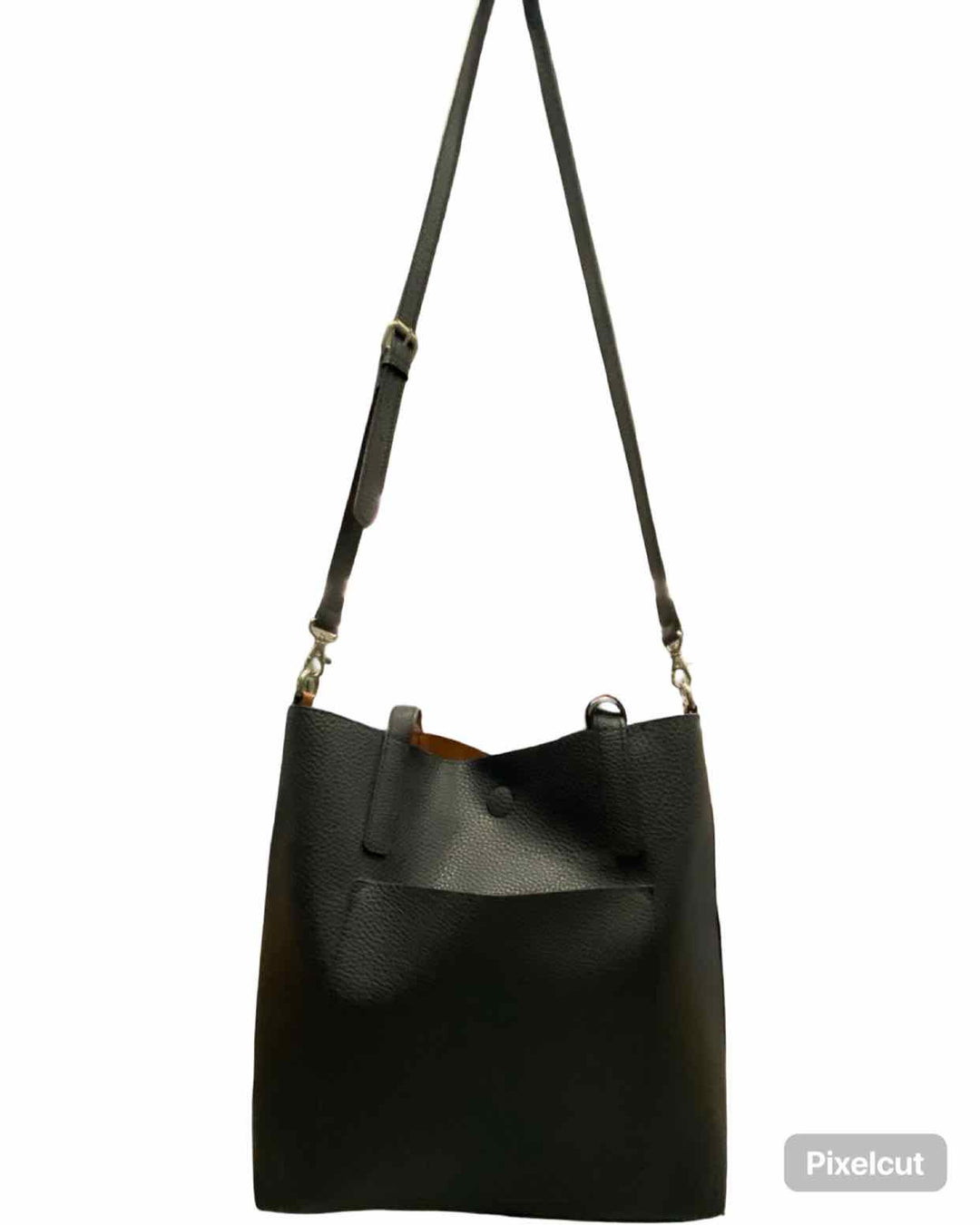 Unknown Brand Black W/Crossbody Strap Purse