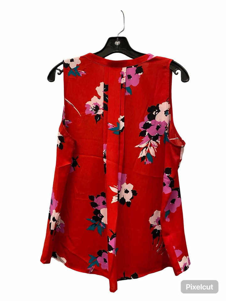 Hawthorne Size LP Red Floral Tank Top