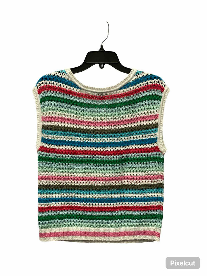 Talbots Size S Green Blue Striped Tank Top