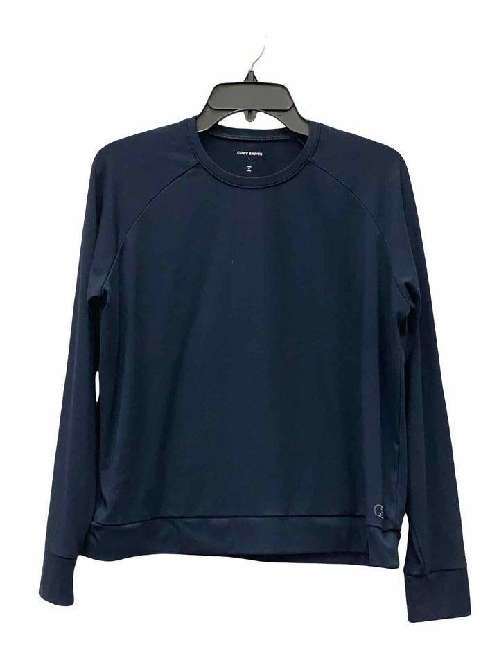 Cozy Earth Size L Dark Blue Long Sleeve Shirts
