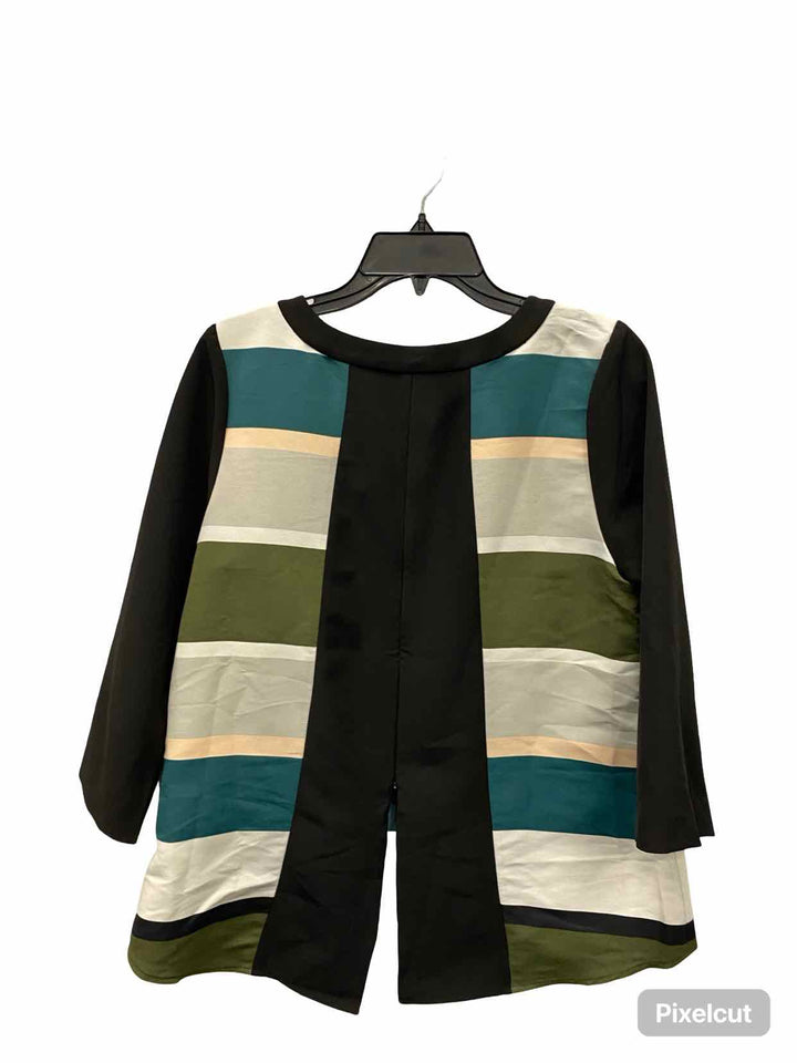 Troubadour Size 8 Black Beige Striped Long Sleeve Shirts