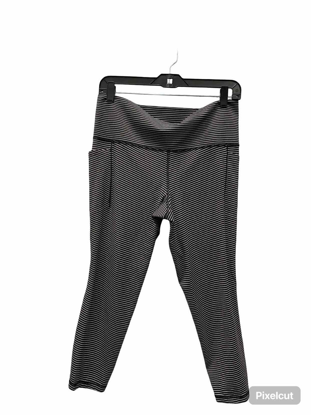 Athleta Size L Black Stripe Athletic Pants