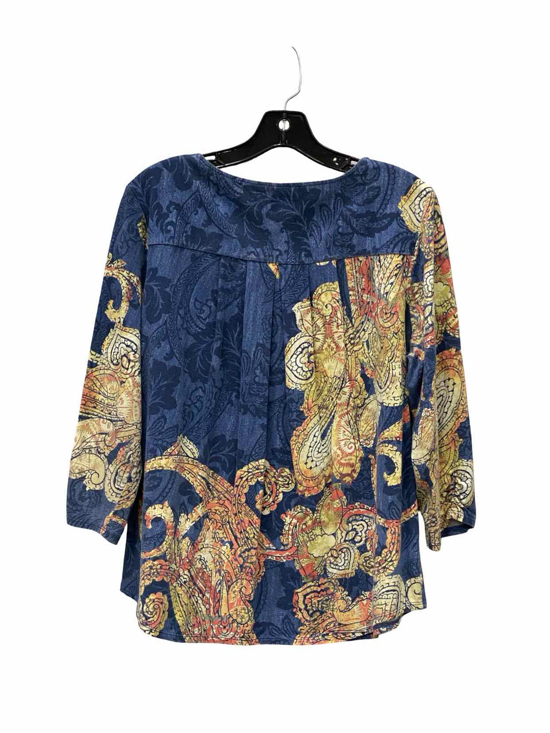 Chico's Size 2(12) Blue Long Sleeve Shirts