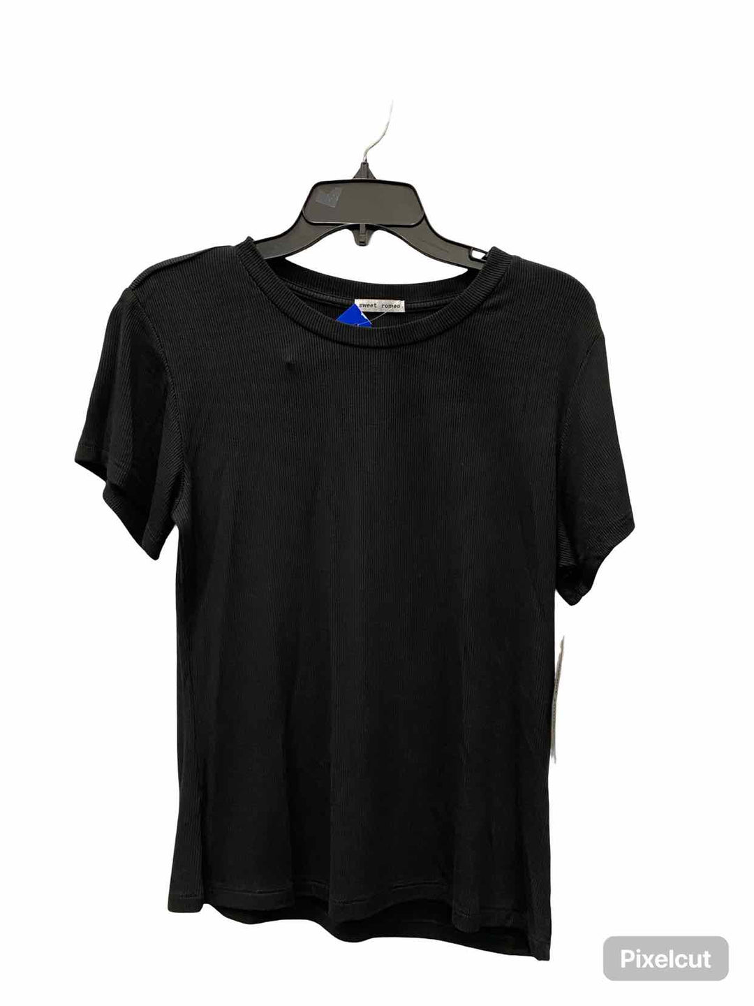 Sweet Romeo Size L Black Short Sleeve Shirts