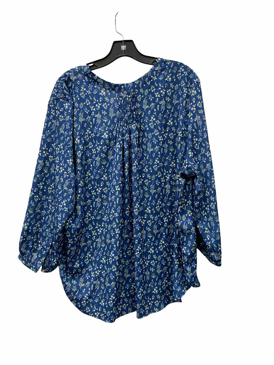 Jachs Newyork Size XL Blue Floral Long Sleeve Shirts