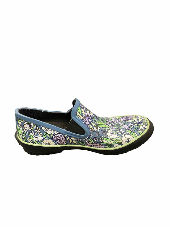 Bogs Shoe Size 8 Blue Floral Garden Shoe Boots(Ankle)