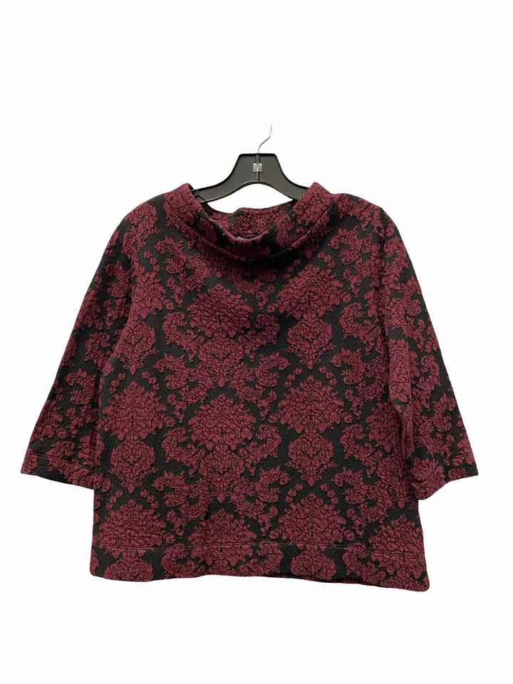 Halogen Size MP Purple Black Long Sleeve Shirts