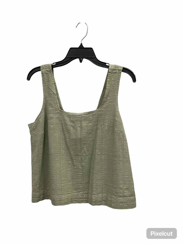 Eddie Bauer Size S Green 75% Cotton Tank Top