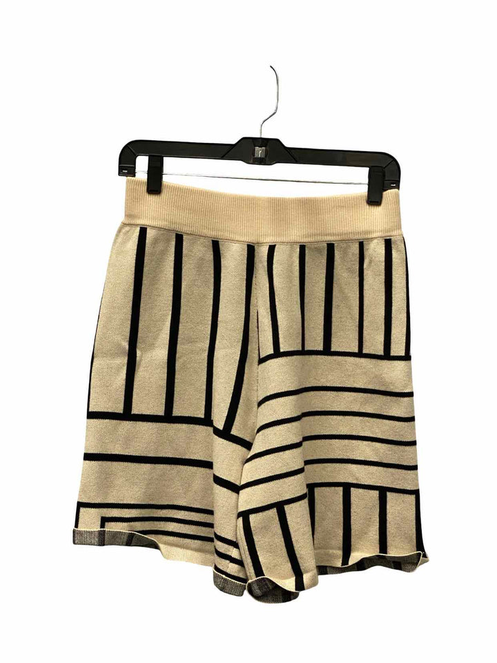 Piper & Scoot Size L Light Brown Black Stripe Shorts