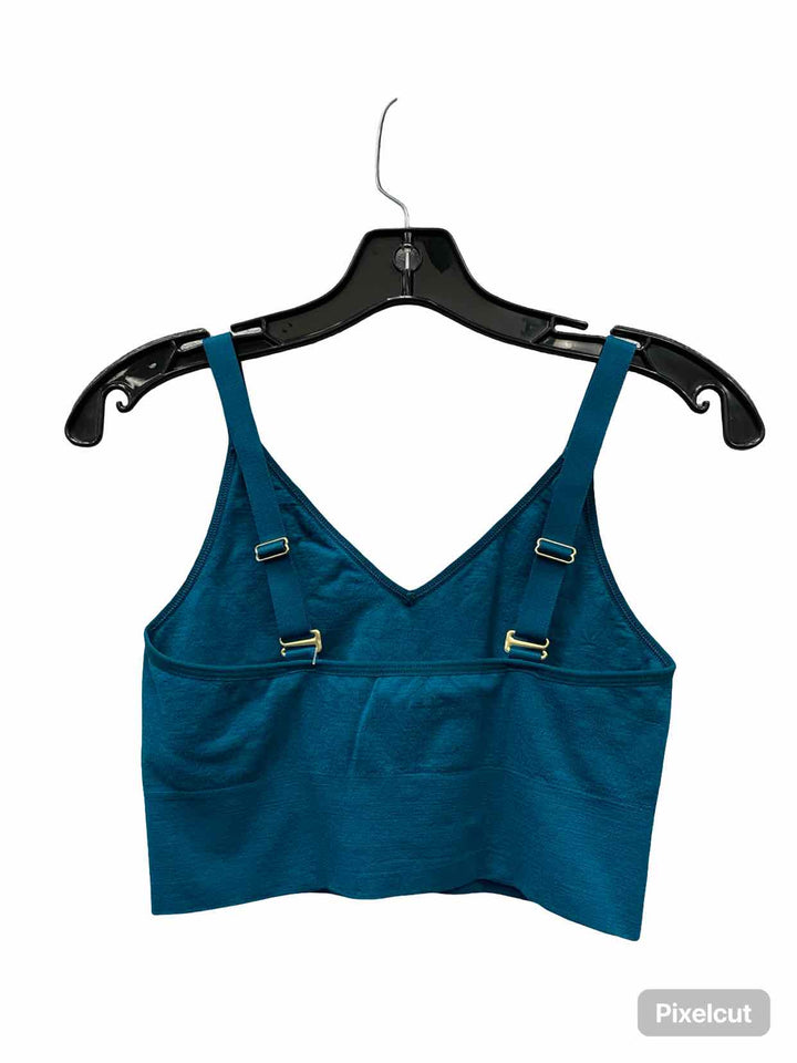 Branwyn Size M Teal Merino Blend Athletic Bra