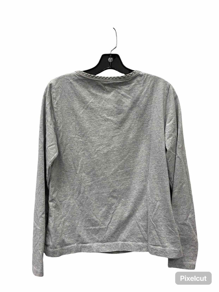 LL Bean Size M Gray 100% cotton Long Sleeve Shirts
