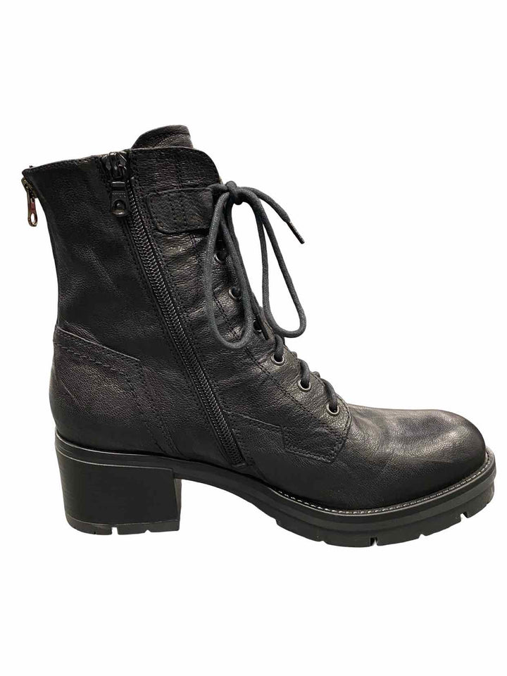 NeroGiardini Shoe Size 39 Black Leather Combat Boots(Ankle)