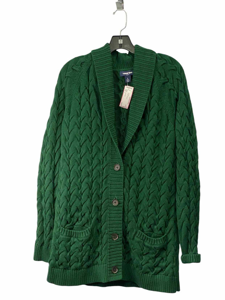 Lands End Size L Green Sweater