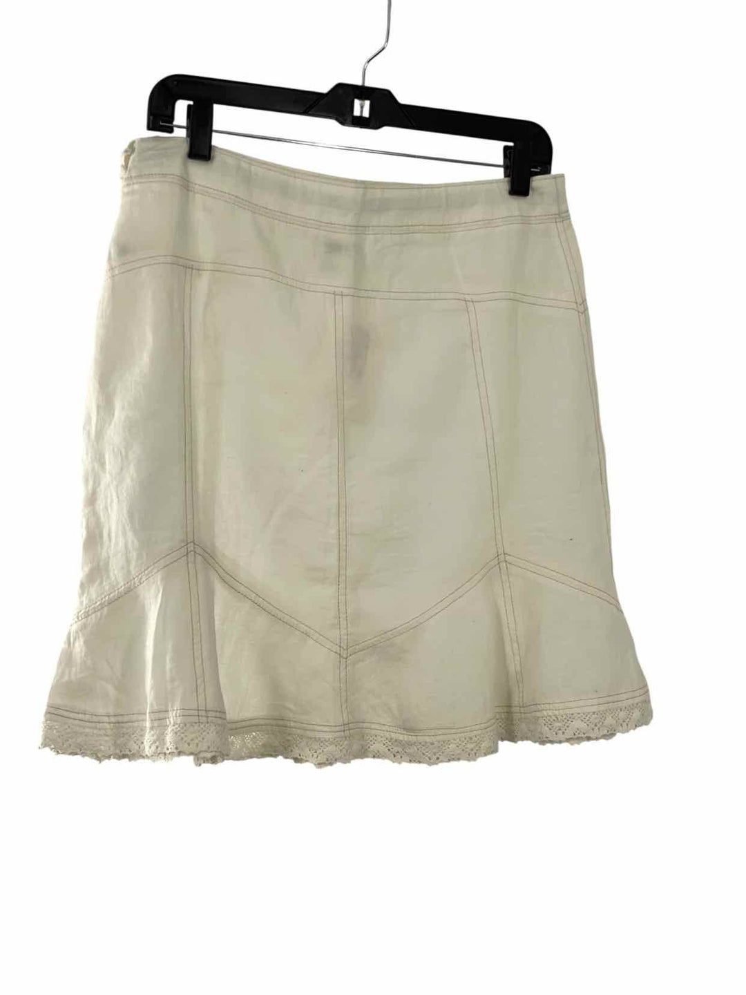 Athleta Size 6 White Linen Skirt