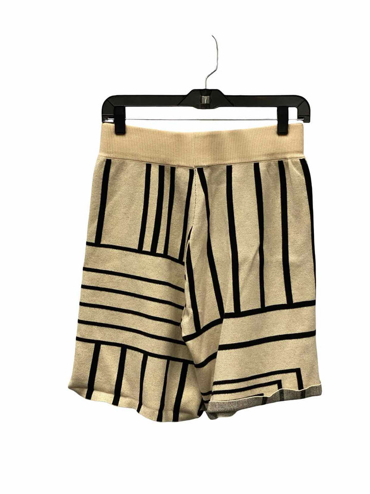 Piper & Scoot Size L Light Brown Black Stripe Shorts