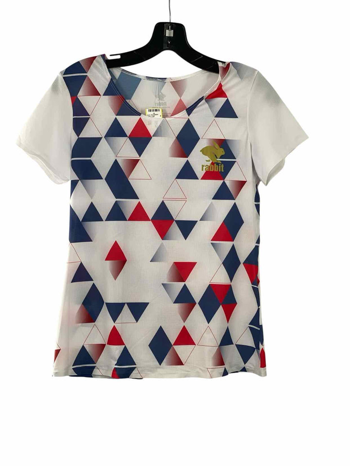 Rabbit Size S/M White print Athletic Short Sleeve
