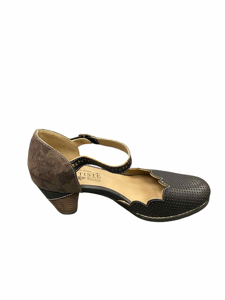 L'Artiste Shoe Size 37 Black Leather Parchelle Heels