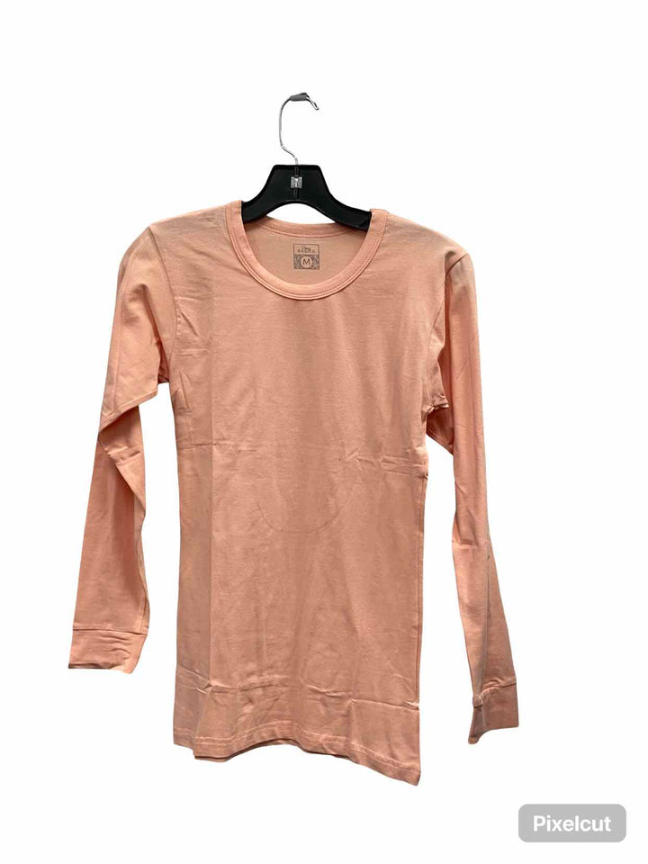 Sexy Basics Size M Peach Long Sleeve Shirts