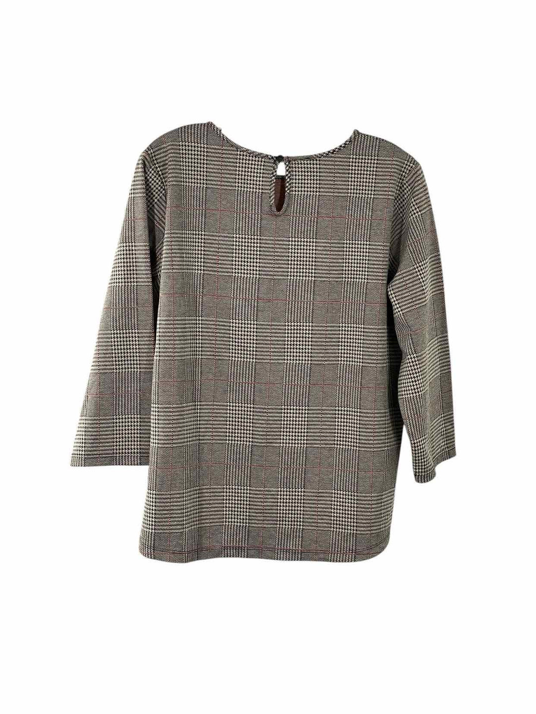 Van Heusen Size L Black White Houndstooth Long Sleeve Shirts