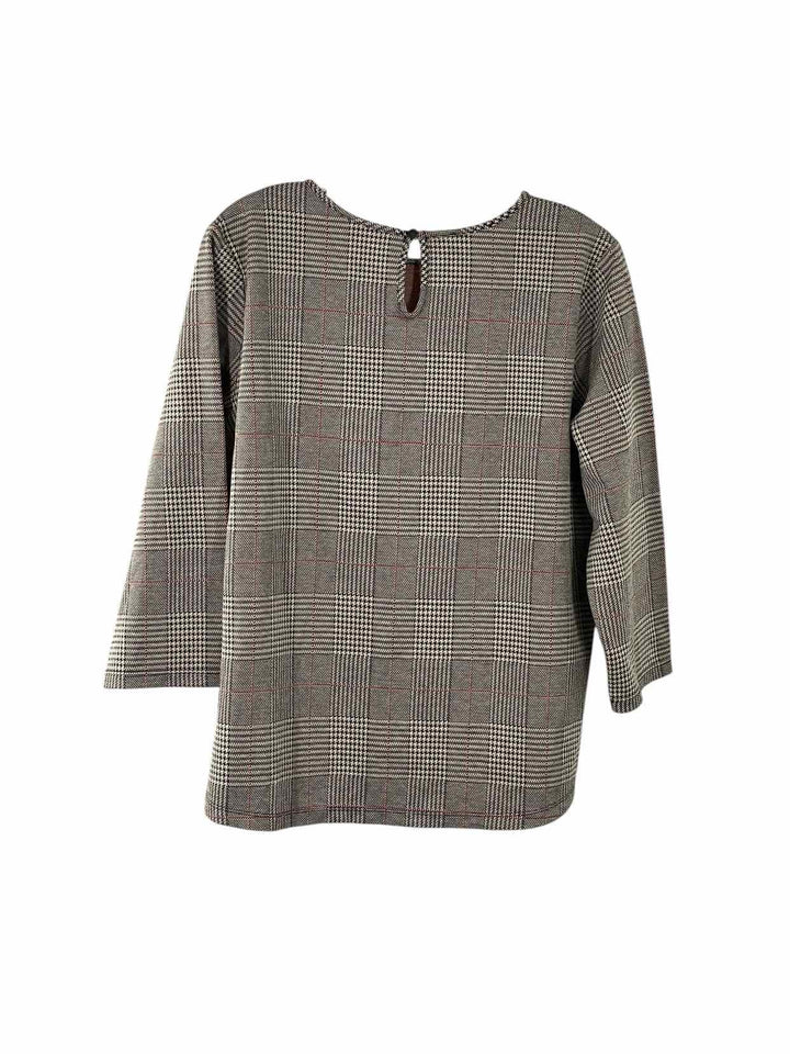 Van Heusen Size L Black White Houndstooth Long Sleeve Shirts